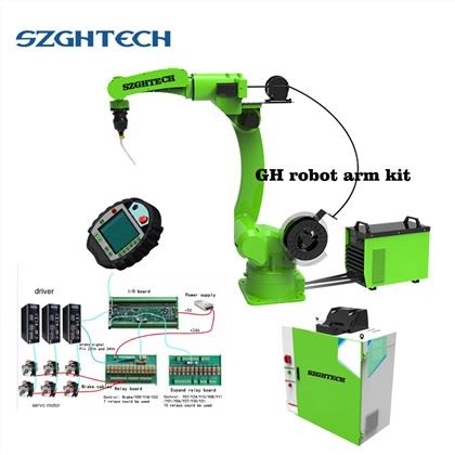 Teaching box:Full keyboard+touch screen, mode select switch, safety switch, emergency switch.
No. of controlled axes:6+6 axes, 6 basic axes +6 external axes.
Interface:Multiple encoder signal interfaces, dedicated interface for robot terminal, Ethernet interface, serial communication.